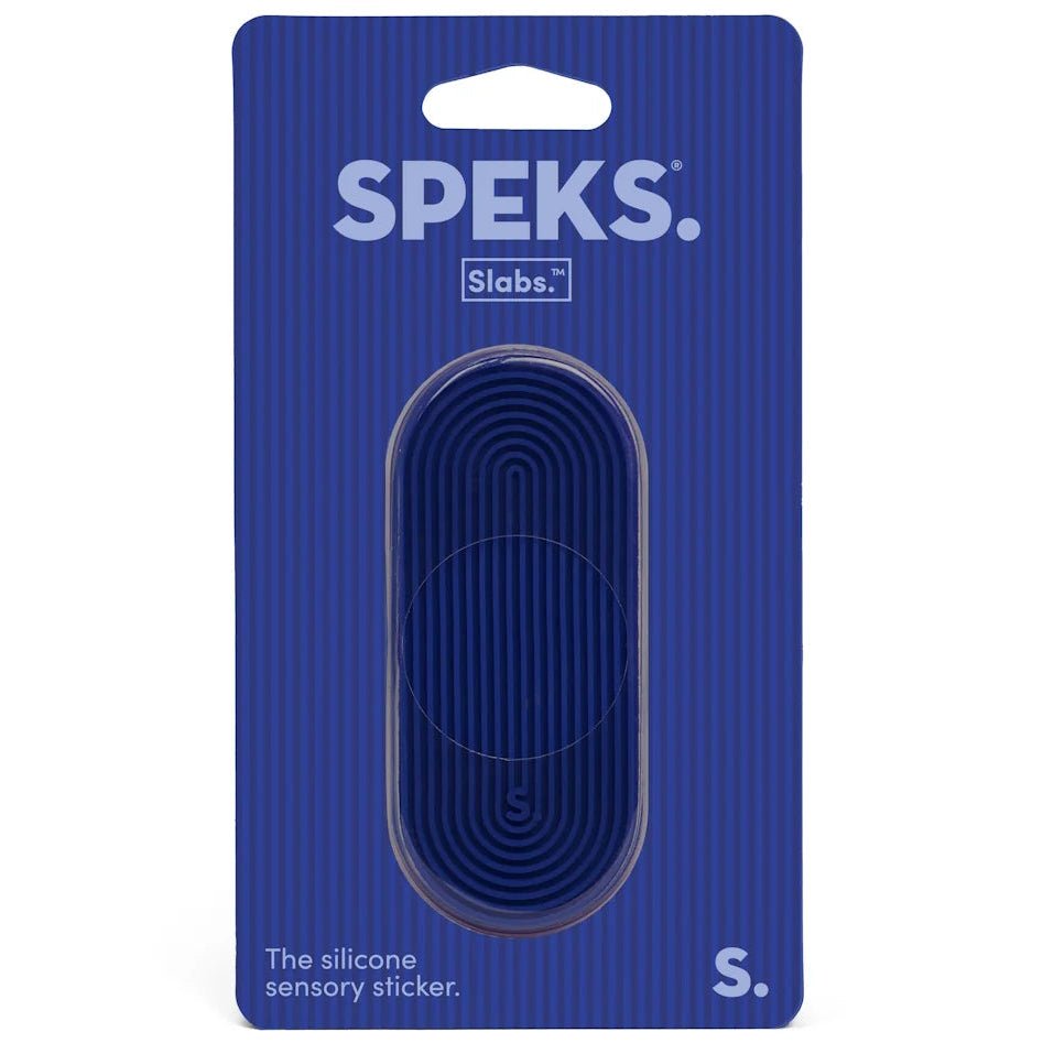 Siliconen sensorische sticker Slabs Tab Groove Blue - Speks - In den Olifant