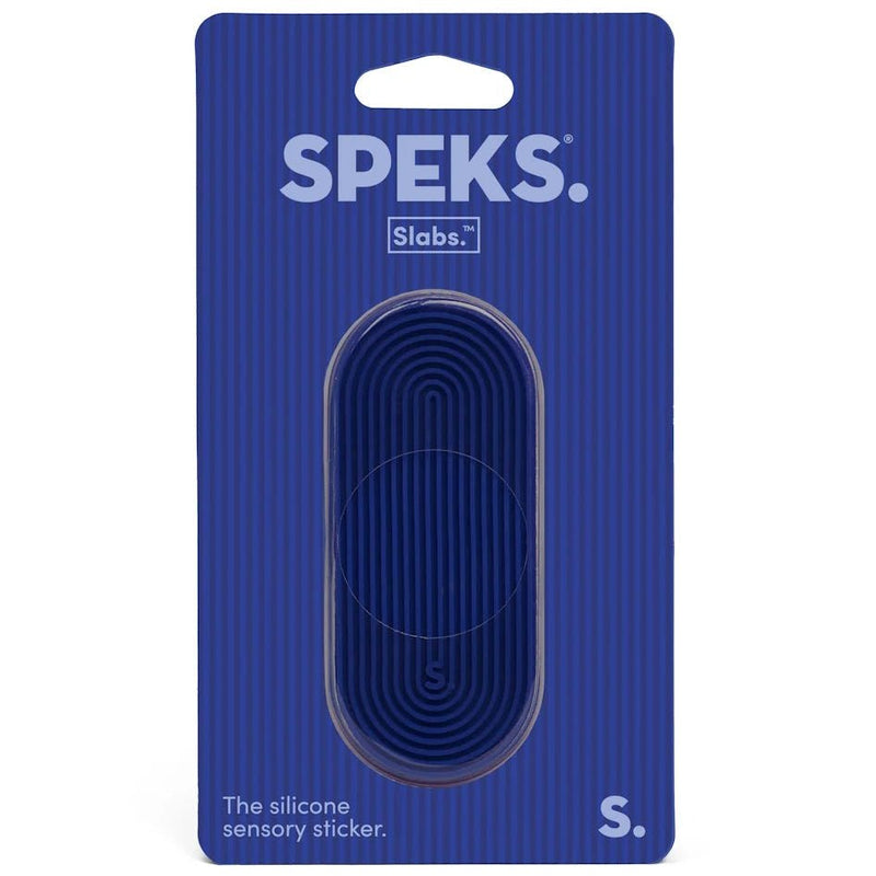 Siliconen sensorische sticker Slabs Tab Groove Blue - Speks - In den Olifant
