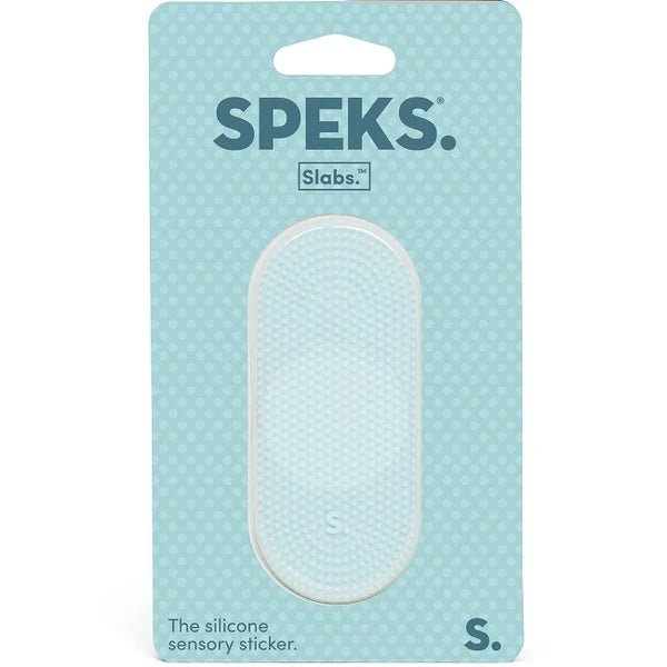Siliconen sensorische sticker Slabs Tab Static Teal - Sensorisch speelgoed Speks - In den Olifant