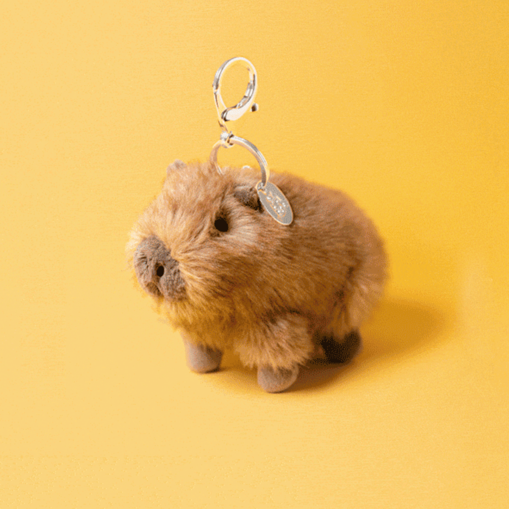 Sleutelhanger Clyde Capybara Bag Charm - 8 cm - Sleutelhangers Jellycat - In den Olifant