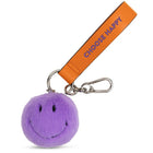 Sleutelhanger Smiley ECO Fuzzy Bag Charm Dark Purple - 7 cm - Sleutelhangers Bon Ton Toys - In den Olifant