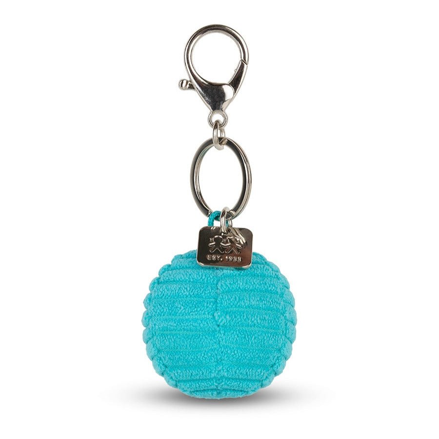 Sleutelhanger Smiley Keychain ECO Corduroy Teal - 4,5 cm - Sleutelhangers Bon Ton Toys - In den Olifant