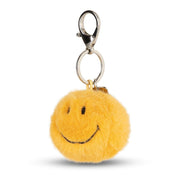 Sleutelhanger Smiley Keychain ECO Fuzzy Yellow - 5,5 cm - Sleutelhangers Bon Ton Toys - In den Olifant