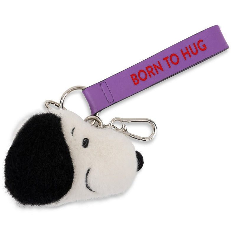 Sleutelhanger Snoopy ECO Fuzzy Cream bag charm - 8 cm - Sleutelhangers Bon Ton Toys - In den Olifant