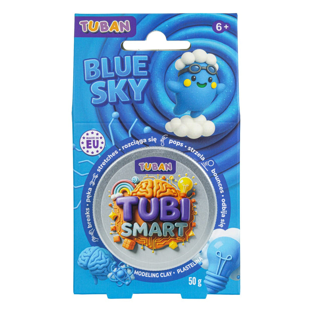 Slimme klei Tubi Smart - Blue Sky - Sensorisch speelgoed Tuban - In den Olifant