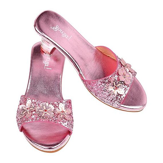 Slipper Hoge Hak Mariona, Roze Metallic - Verkleedschoenen Souza for kids - In den Olifant