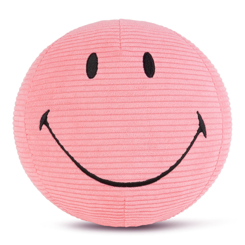Smiley ECO Corduroy Bubblegum Pink - 23 cm - Fantasieknuffels Bon Ton Toys - In den Olifant