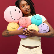 Smiley ECO Corduroy Dark Purple - 13 cm - Fantasieknuffels Bon Ton Toys - In den Olifant