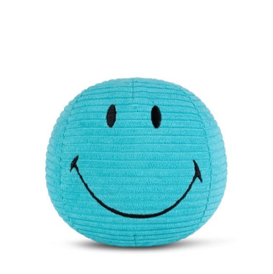 Smiley ECO Corduroy Teal - 13 cm - Fantasieknuffels Bon Ton Toys - In den Olifant