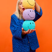 Smiley ECO Corduroy Teal - 13 cm - Fantasieknuffels Bon Ton Toys - In den Olifant