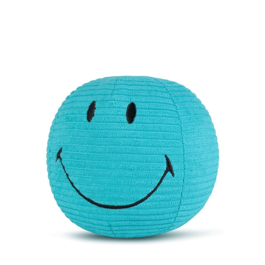 Smiley ECO Corduroy Teal - 13 cm - Fantasieknuffels Bon Ton Toys - In den Olifant