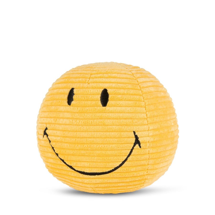 Smiley ECO Corduroy Yellow - 13 cm - Fantasieknuffels Bon Ton Toys - In den Olifant