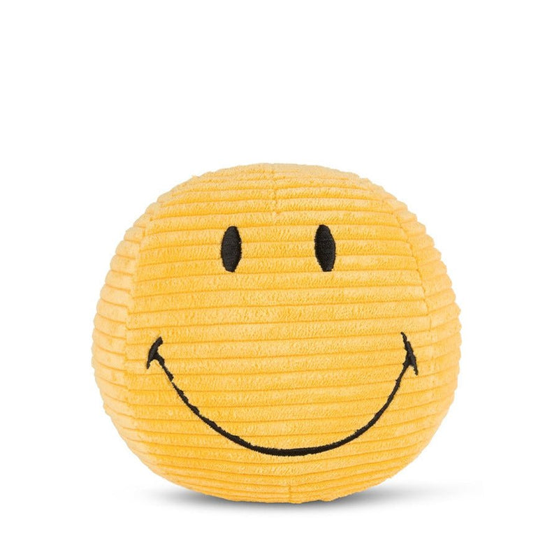 Smiley ECO Corduroy Yellow - 13 cm - Fantasieknuffels Bon Ton Toys - In den Olifant