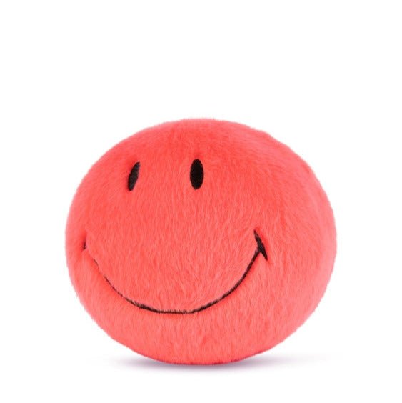 Smiley ECO Fuzzy Bright Coral - 13 cm - Fantasieknuffels Bon Ton Toys - In den Olifant
