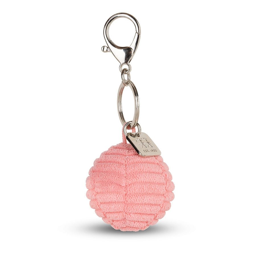 Smiley Keychain ECO Corduroy Bubblegum Pink - 4,5 cm - Sleutelhangers Bon Ton Toys - In den Olifant