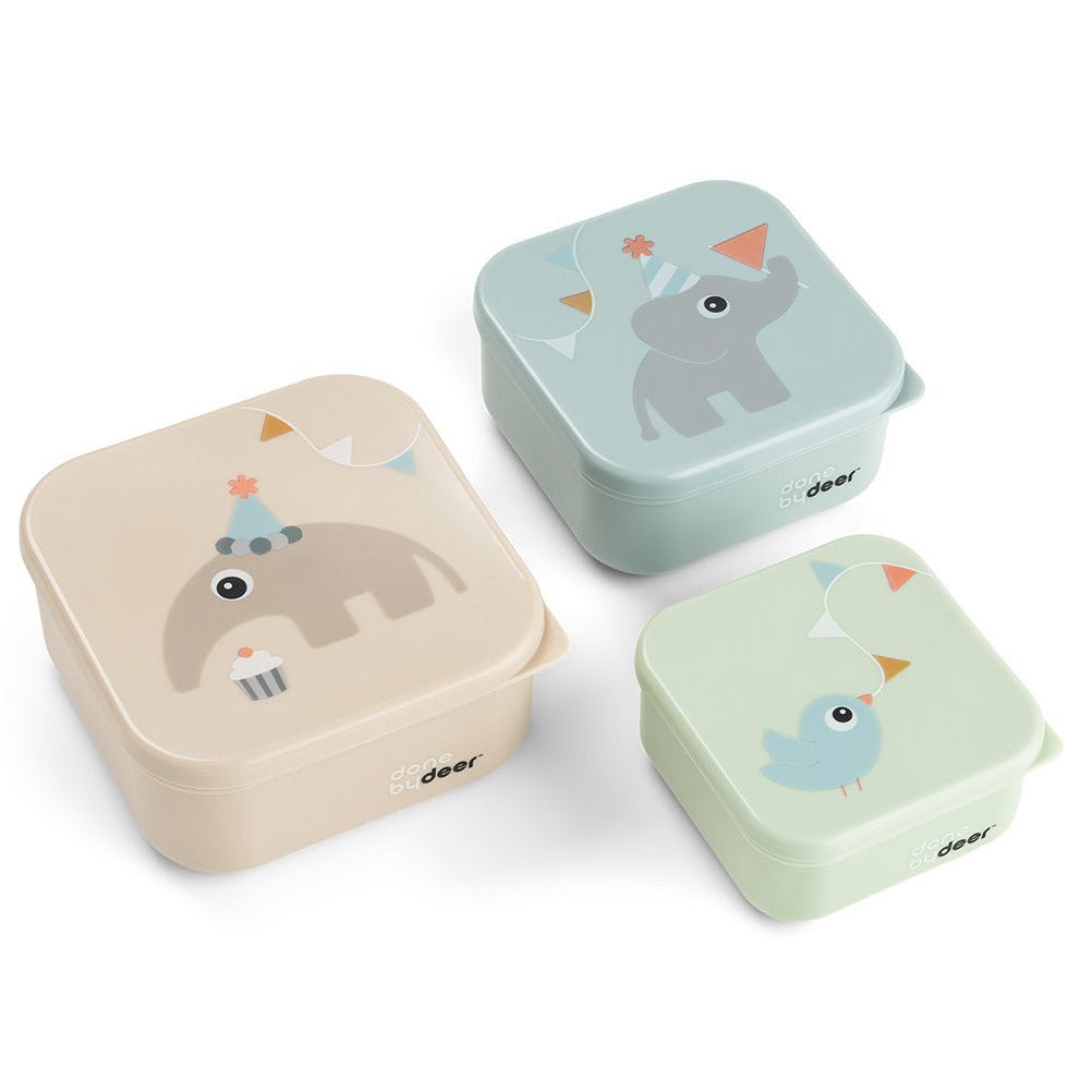 Snack doosjes Celebration Colour mix - set van 3 - Lunchboxen en snackdoosjes Done by Deer - In den Olifant