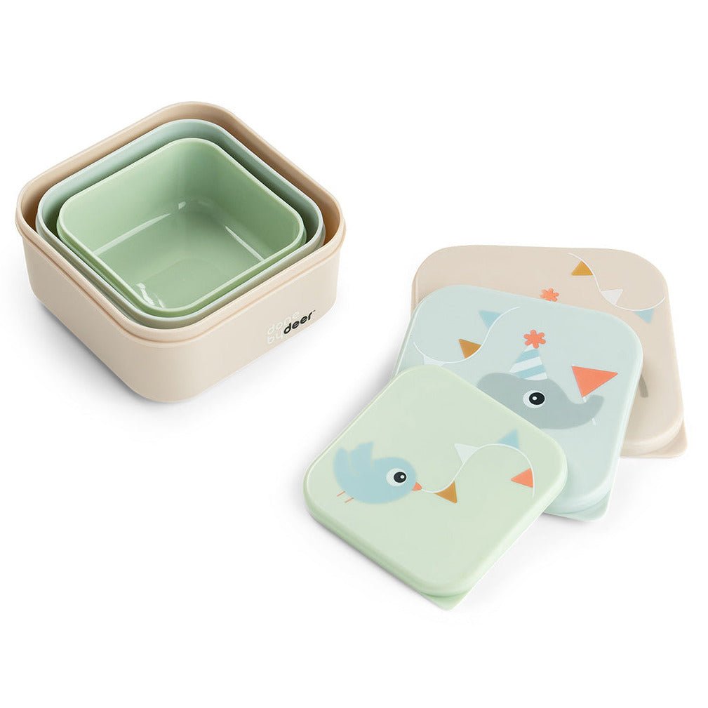 Snack doosjes Celebration Colour mix - set van 3 - Lunchboxen en snackdoosjes Done by Deer - In den Olifant