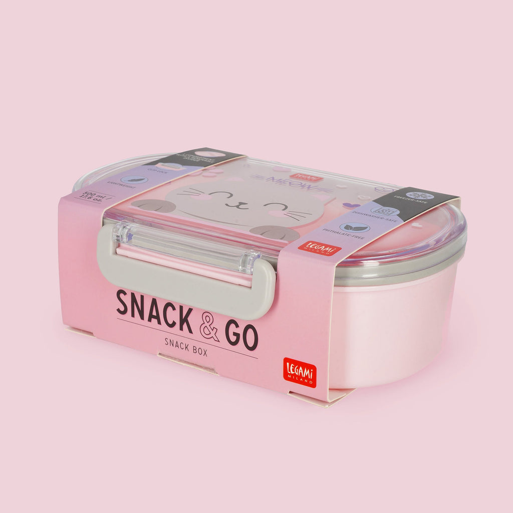 Snackdoosje Snack & Go Kitty - 500 ml - Lunchboxen en snackdoosjes Legami - In den Olifant