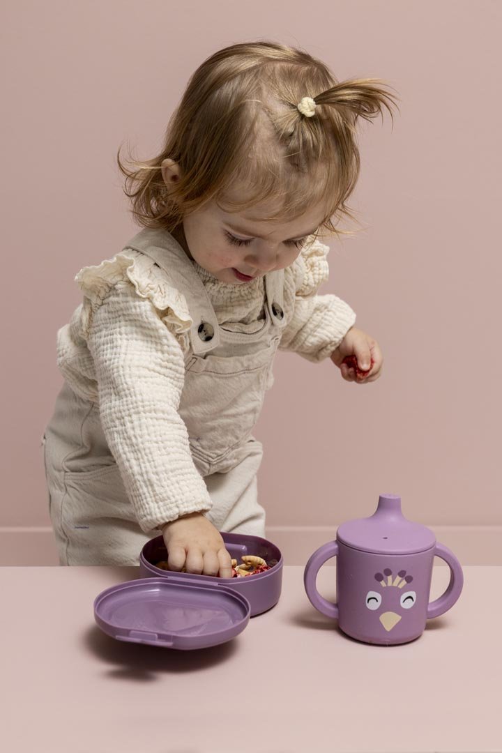 Snackdoosjes met clip Mrs. Peacock - set van 2 - Lunchboxen en snackdoosjes Trixie - In den Olifant