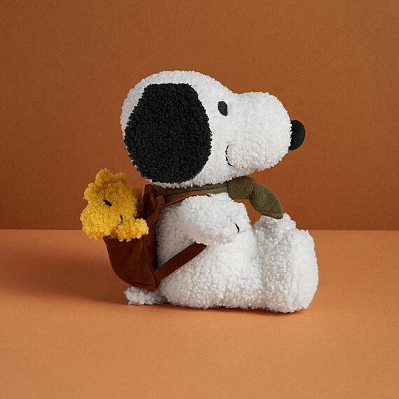 Snoopy With Woodstock In Backpack - 20 cm - huisdieren Bon Ton Toys - In den Olifant