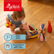 Soft baby bowling set - PlayQ - Activiteitenspeelgoed Sigikid - In den Olifant