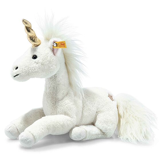 Knuffel Witte Eenhoorn Soft Cuddly Friends Unica Dangling Unicorn White - 27 cm