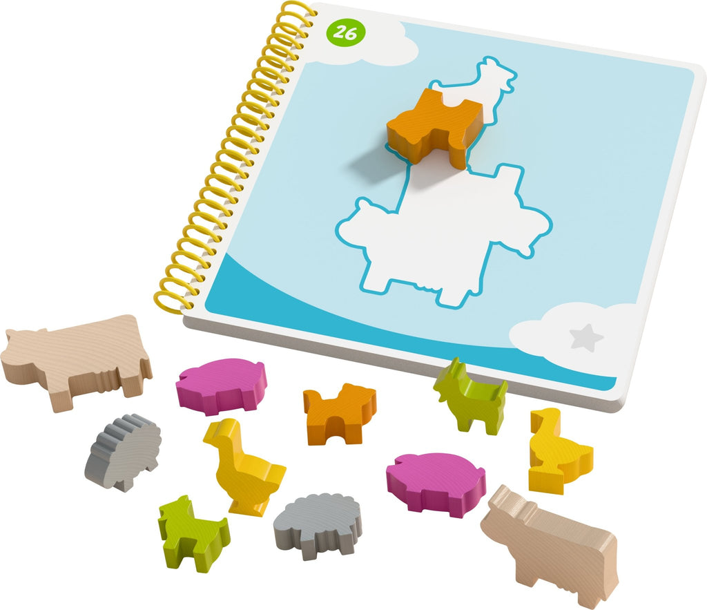 Solospel Logic! GAMES - Bao's Cloudland - Breinpuzzels en tangram Haba - In den Olifant