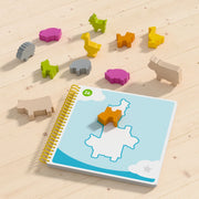 Solospel Logic! GAMES - Bao's Cloudland - Breinpuzzels en tangram Haba - In den Olifant