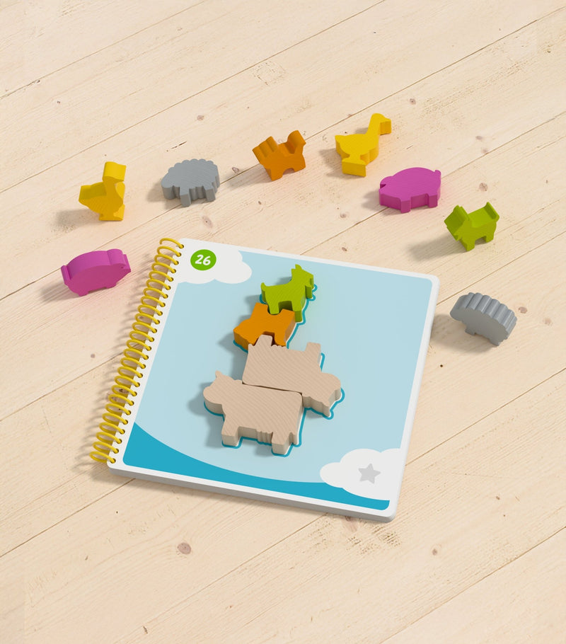 Solospel Logic! GAMES - Bao's Cloudland - Breinpuzzels en tangram Haba - In den Olifant
