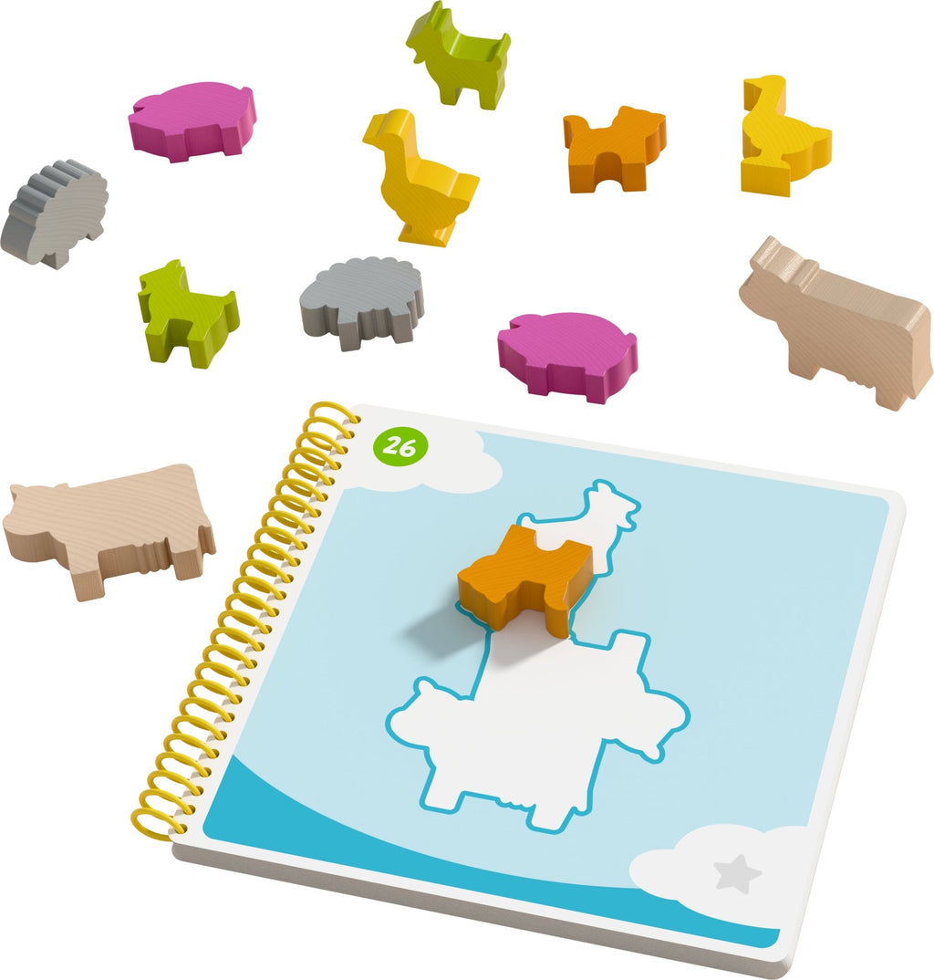 Solospel Logic! GAMES - Bao's Cloudland - Breinpuzzels en tangram Haba - In den Olifant