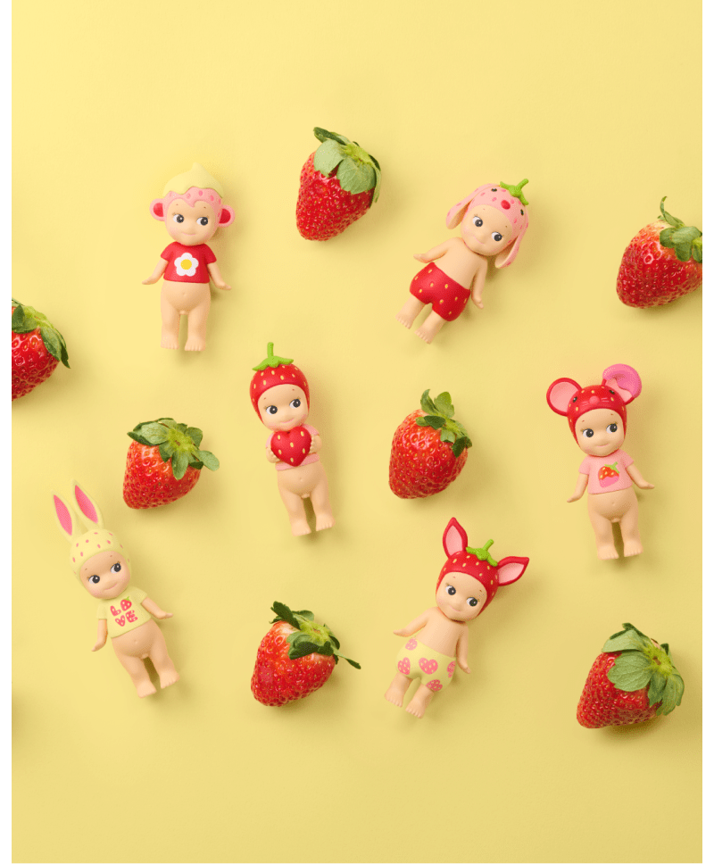 Sonny Angel Strawberry Love serie - Limited Edition - Speelfiguren Sonny Angel - In den Olifant