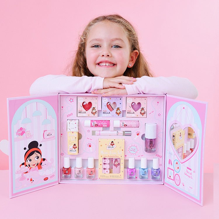 Sparkle & Glow Studio - Luxe Make - up Cadeauset voor Kinderen - Kinderschmink en tattoos Miss Nella - In den Olifant