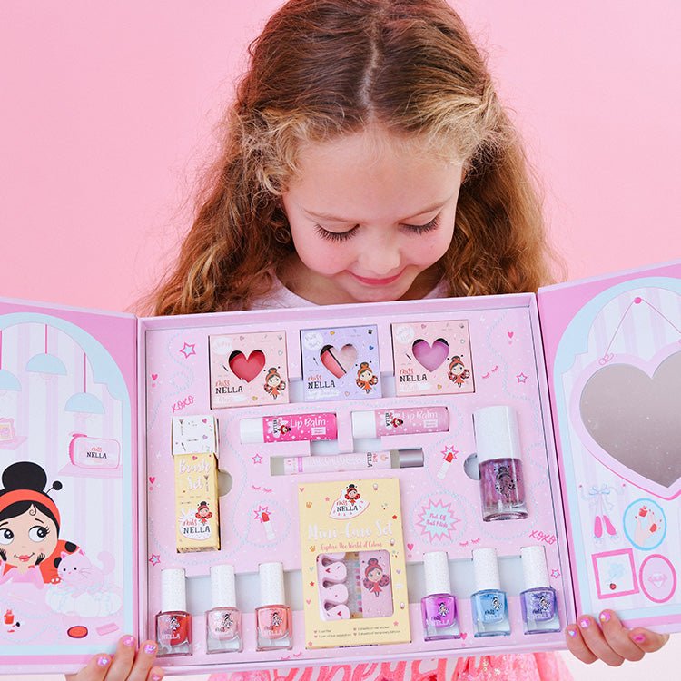 Sparkle & Glow Studio - Luxe Make - up Cadeauset voor Kinderen - Kinderschmink en tattoos Miss Nella - In den Olifant