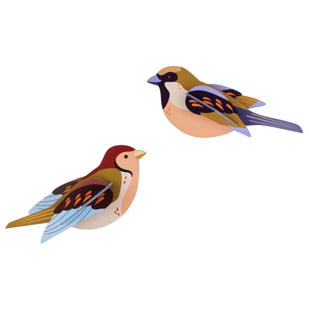 Muurdecoratie Wall Art Garden Birds - Sparrows