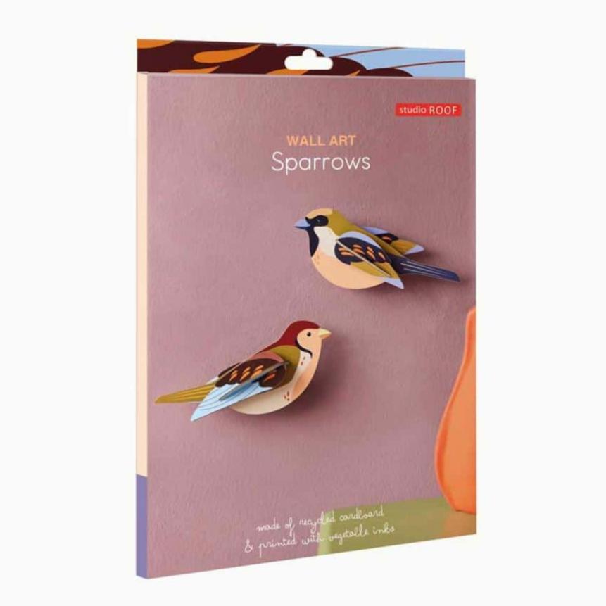 Muurdecoratie Wall Art Garden Birds - Sparrows