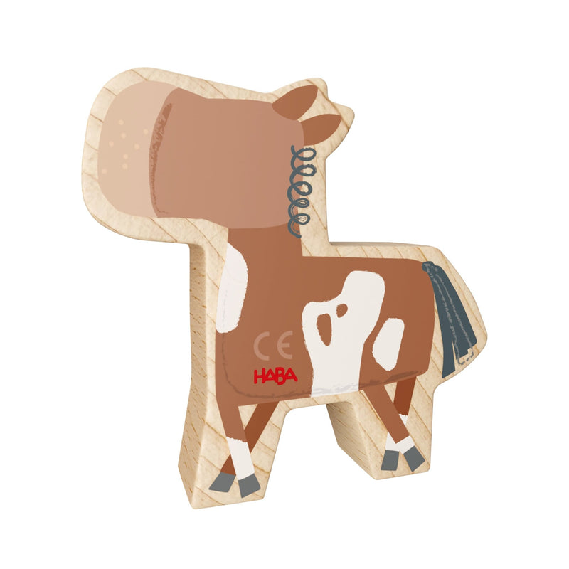 Speefiguur My 1st Block World - Paard Paul - Speeldieren Haba - In den Olifant