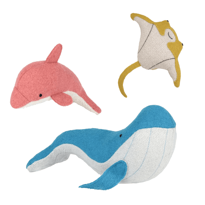 Speelfiguren Holdie Ocean Animals - set van 3 - Speelfiguren Olli Ella - In den Olifant