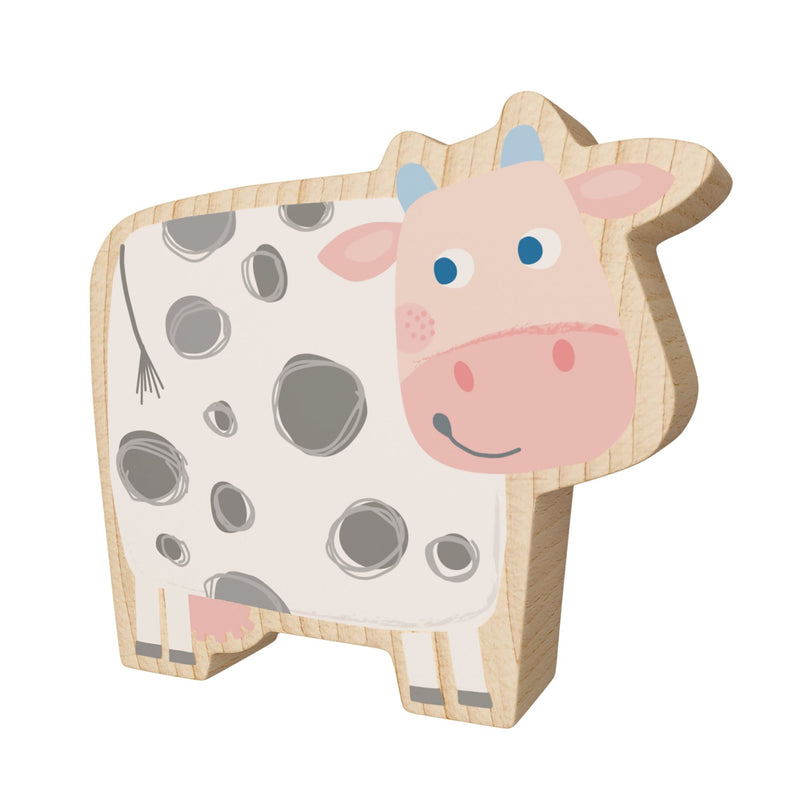 Speelfiguur My 1st Block World - Koe Alma - Speeldieren Haba - In den Olifant