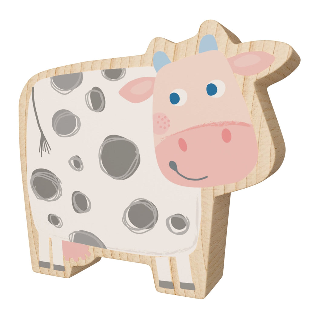 Speelfiguur My 1st Block World - Koe Alma - Speeldieren Haba - In den Olifant