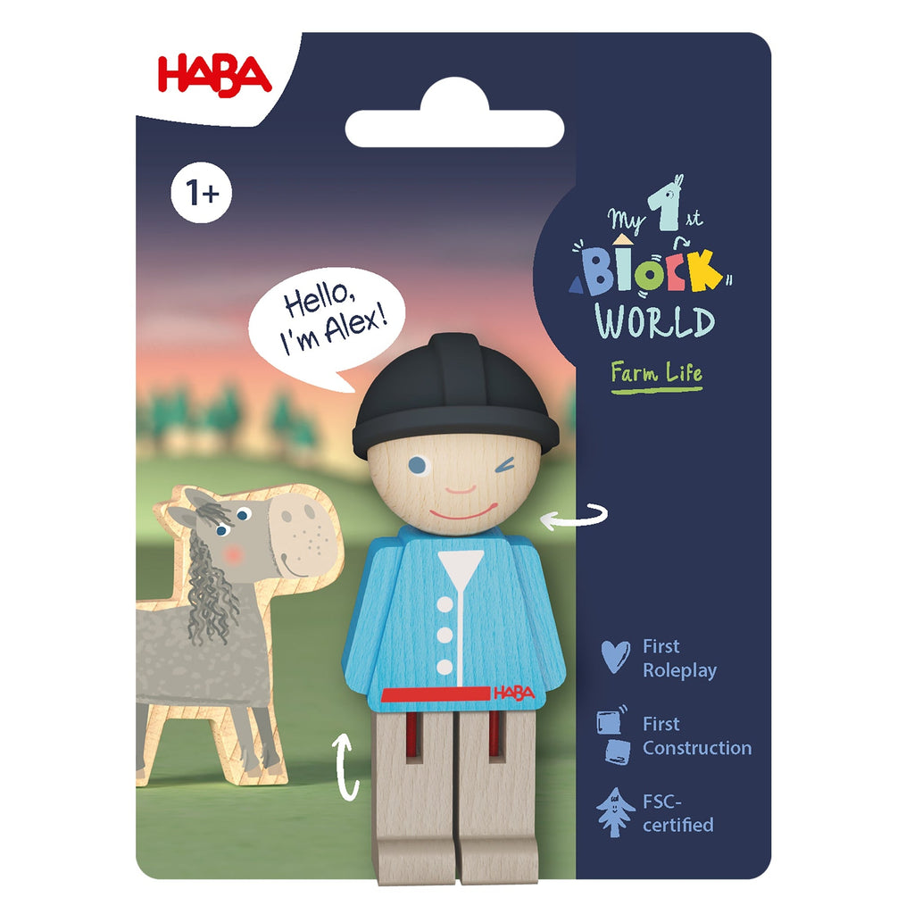 Speelfiguur My 1st Block World - Ruiter Alex - Speelfiguren Haba - In den Olifant