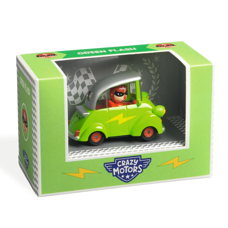 Speelgoedauto Crazy Motors - Green flash - Auto's en voertuigen Djeco - In den Olifant