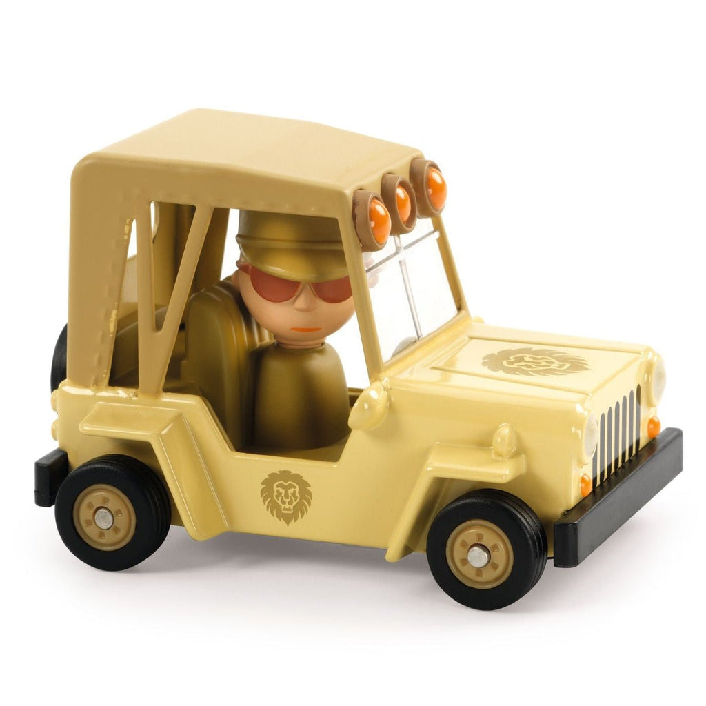 Speelgoedauto Crazy Motors Lion Safari - Auto's en voertuigen Djeco - In den Olifant