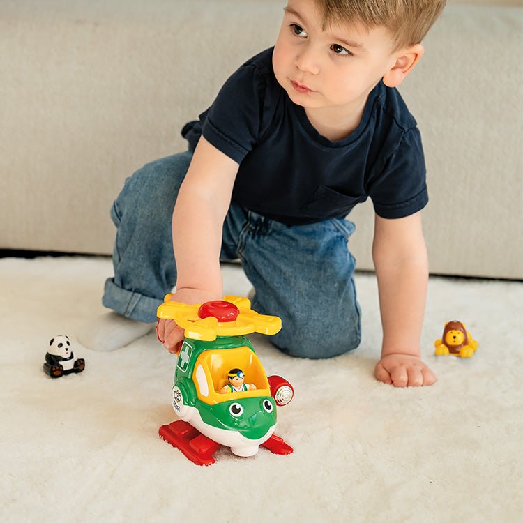 Speelgoedhelicopter Harry Copter Animal Rescue - set van 4 - Vliegtuigen en helicopters WOW - In den Olifant