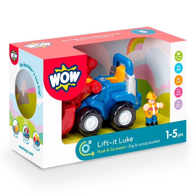 Speelgoedvoertuig Lift it Luke - set van 2 - Speelvoertuigen WOW - In den Olifant