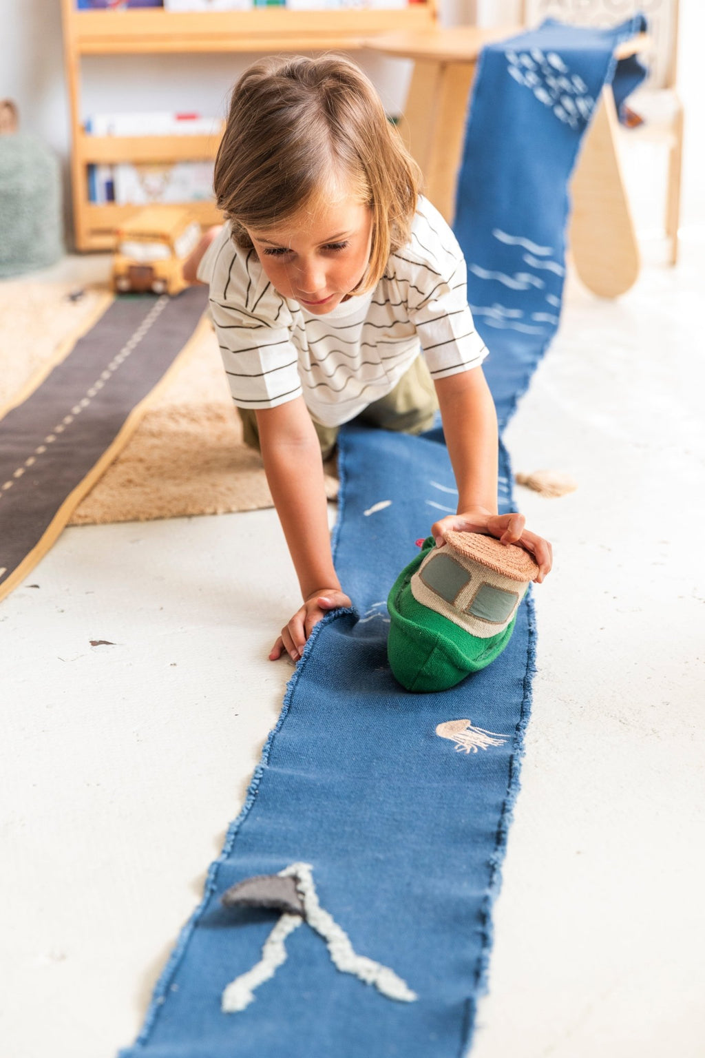 Speelgoedvoertuig Ride & Roll Fisherman Boat - Speelsets Lorena Canals - In den Olifant