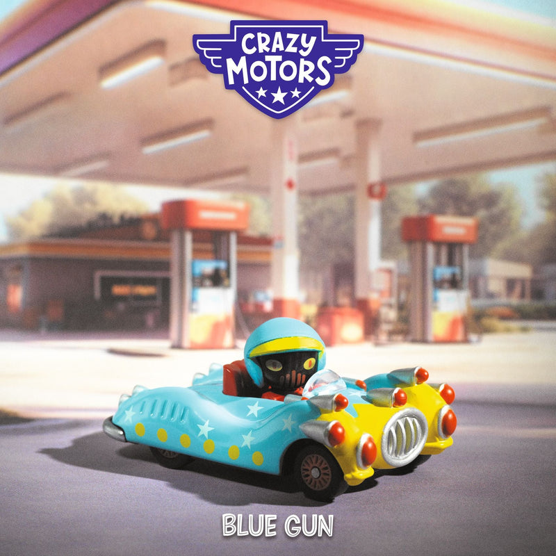Speelgoedwagen Crazy Motors - Blue Gun - Auto's en voertuigen Djeco - In den Olifant