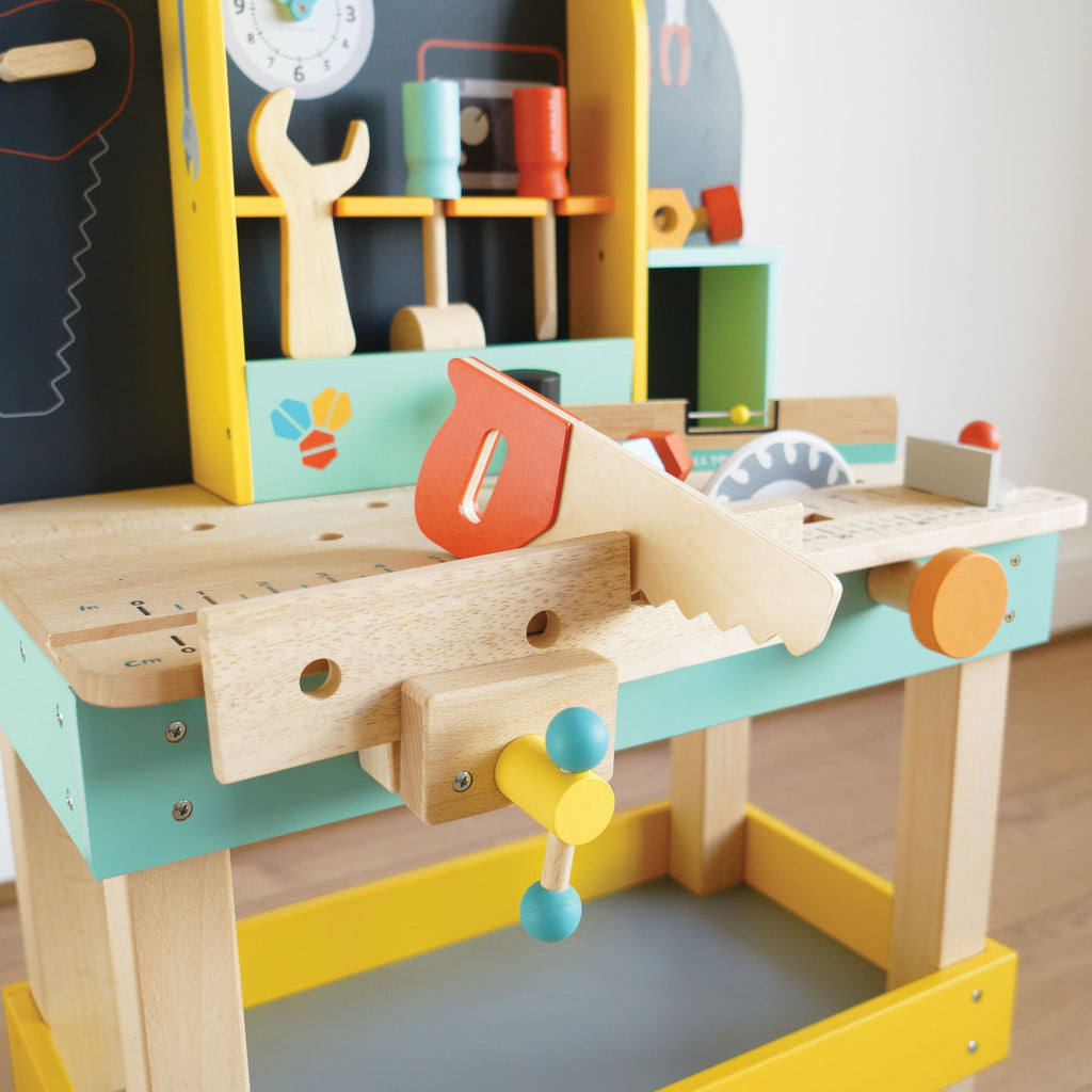 Speelgoedwerkbank Alex's Toy Work Bench - Kindergereedschap en werkbanken Le Toy Van - In den Olifant