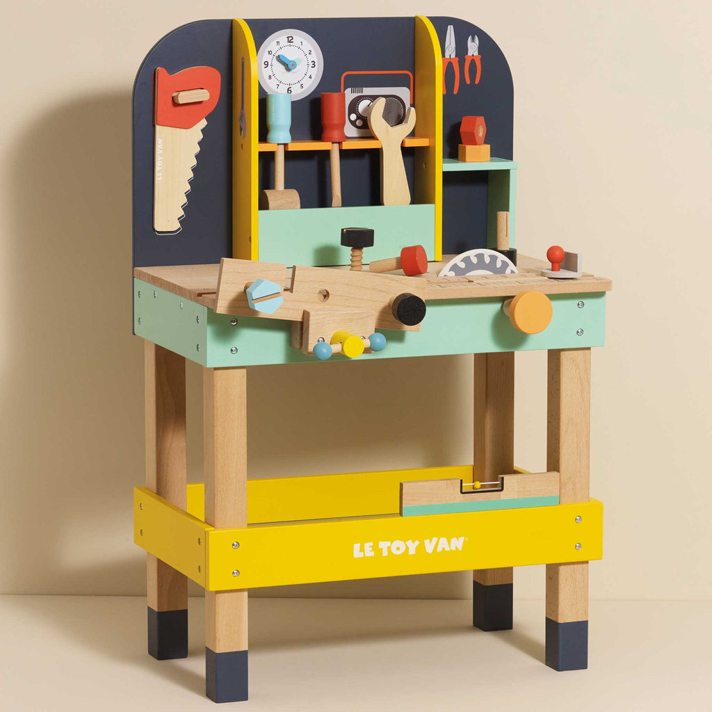 Speelgoedwerkbank Alex's Toy Work Bench - Kindergereedschap en werkbanken Le Toy Van - In den Olifant