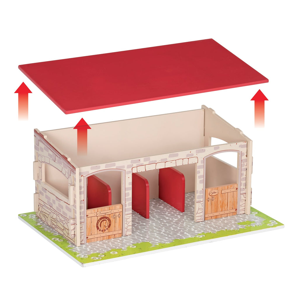 Speelhuis Horse boxes - Poppenhuizen en kastelen Papo - In den Olifant