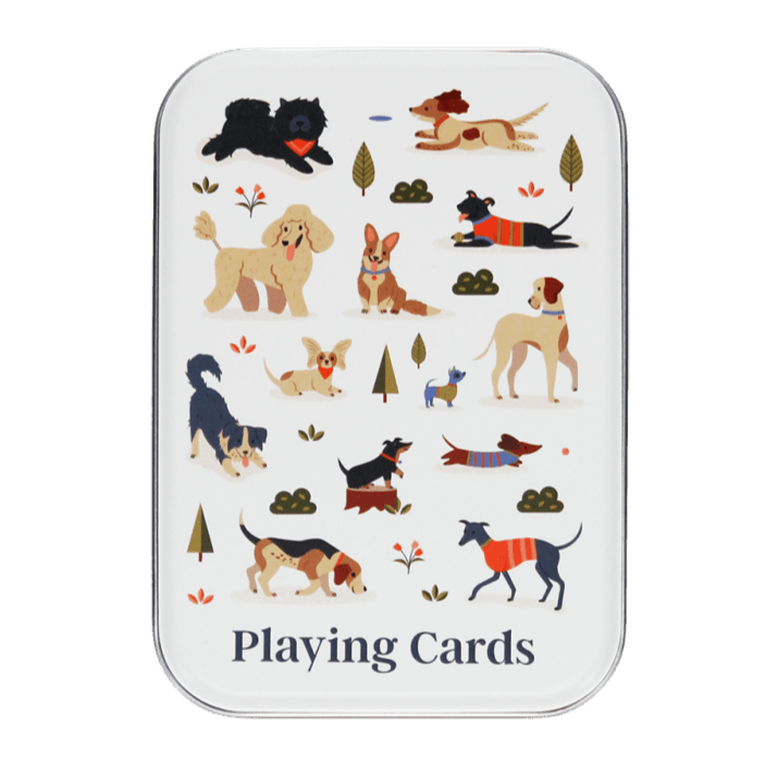 Speelkaarten in blikken doosje - Dog Park - Kaartspellen REX London - In den Olifant